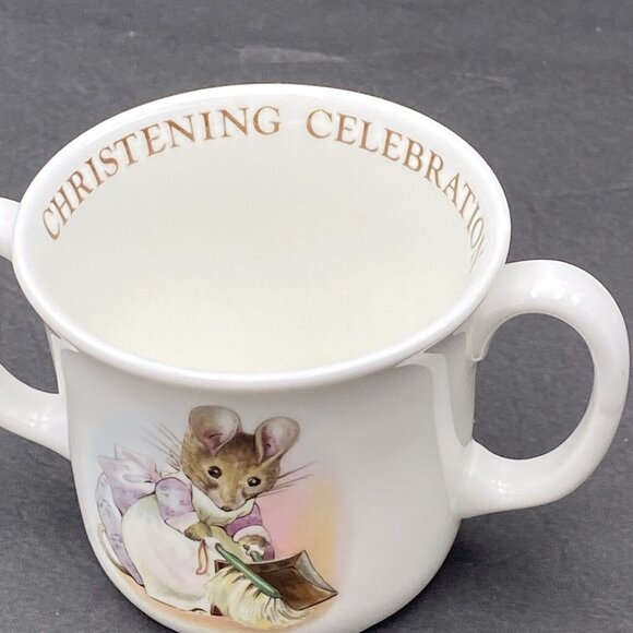 Royal Albert Bone China Cup Beatrix Potter Hunca Munca Mouse VTG ‘86 Christening - Picture 2 of 9